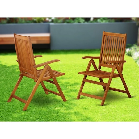Invernadero Celina 5 Position Outdoor-Furniture Folding Arm Chair, PK2 IN2576384